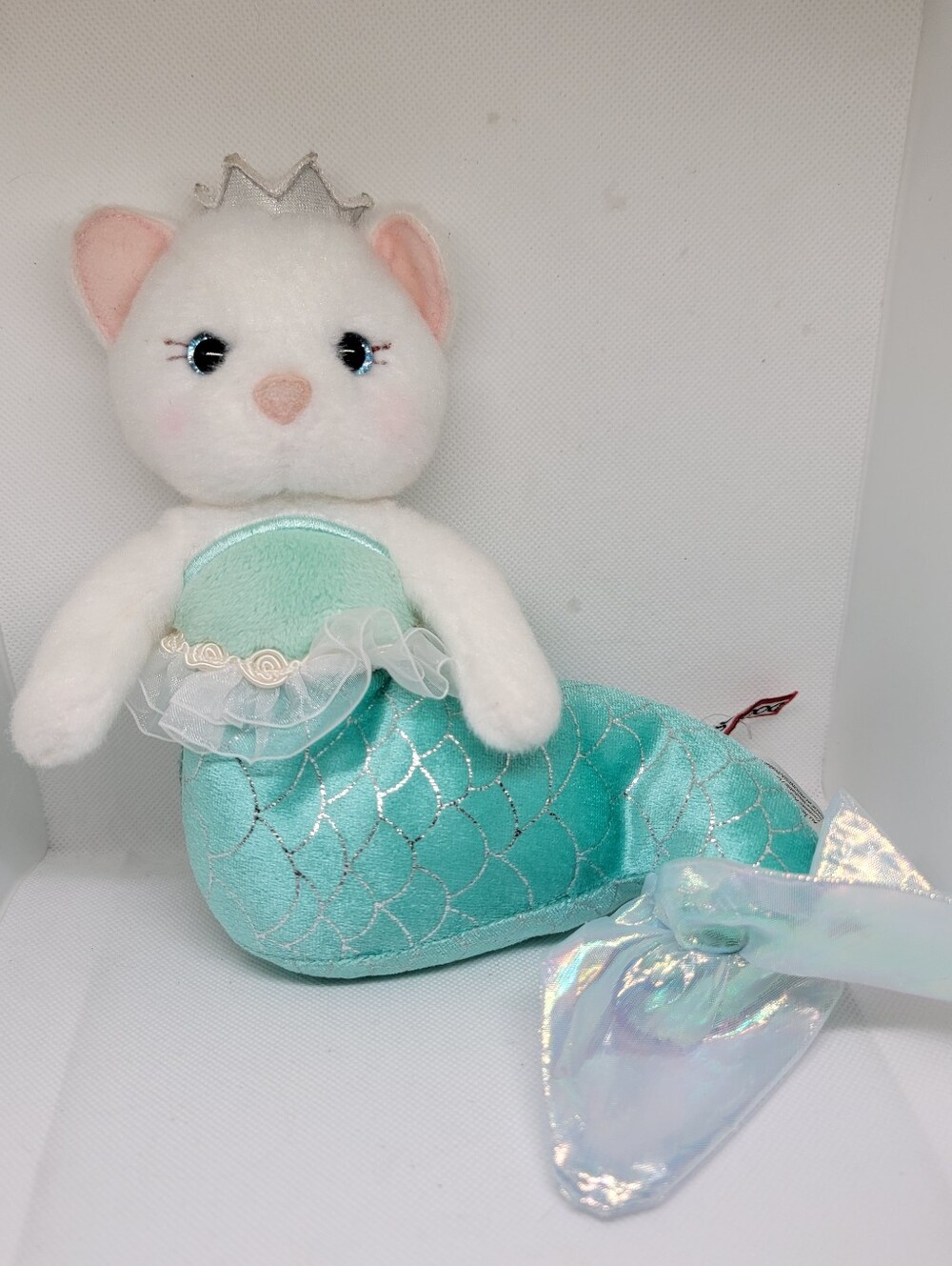 DOUGLAS Cuddle Toys 6" KITTY PURRMAID Aqua Cat Mermaid Plush Stuffed Animal